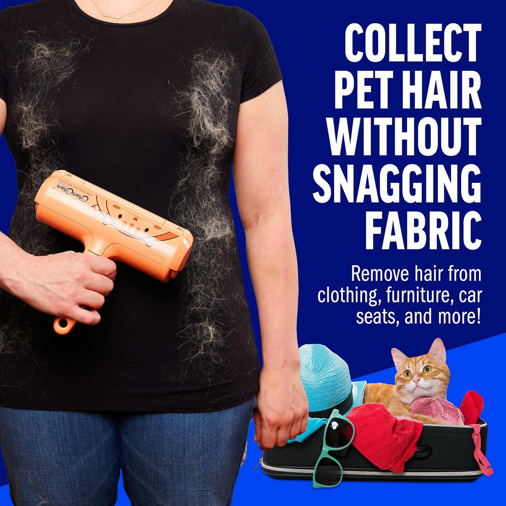 Pet Hair Remover – Original Size Reusable Lint Roller for Cat & Dog Hair on Furniture, Couch, Carpet, Car, Rugs &