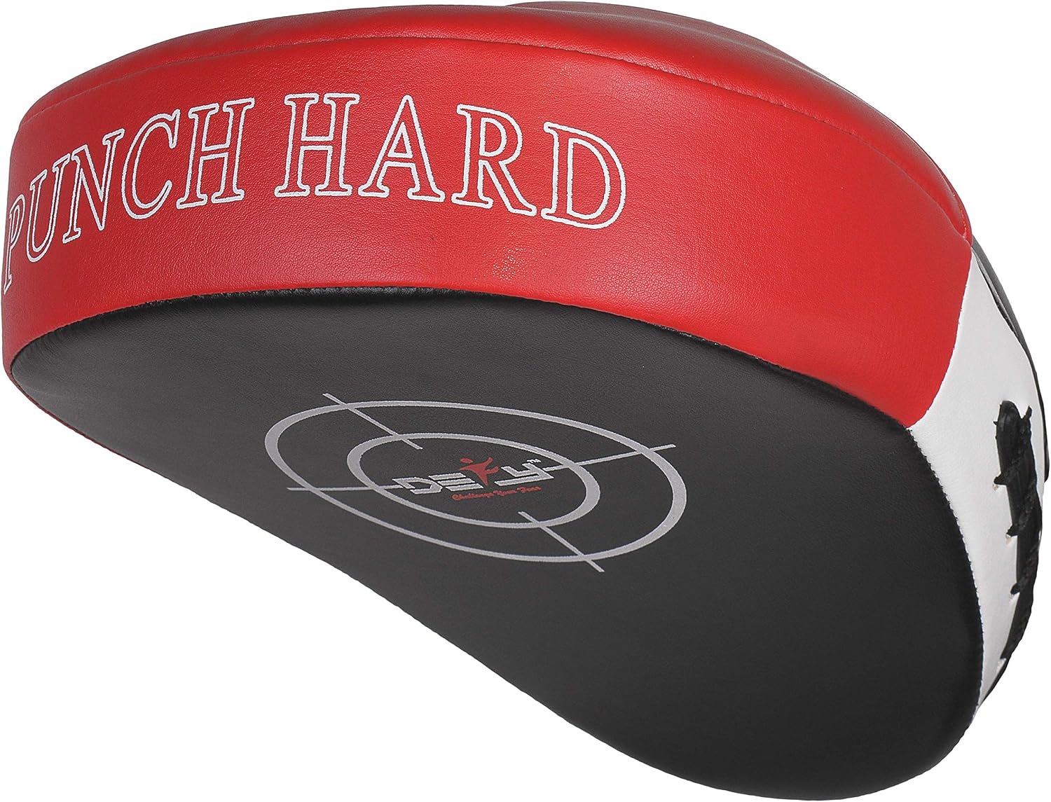 DEFY MMA Muay Thai Boxing Focus Mitts – Premium Leather Hook & Jab Punching Pads - Curved Focus Mitts for Strike &