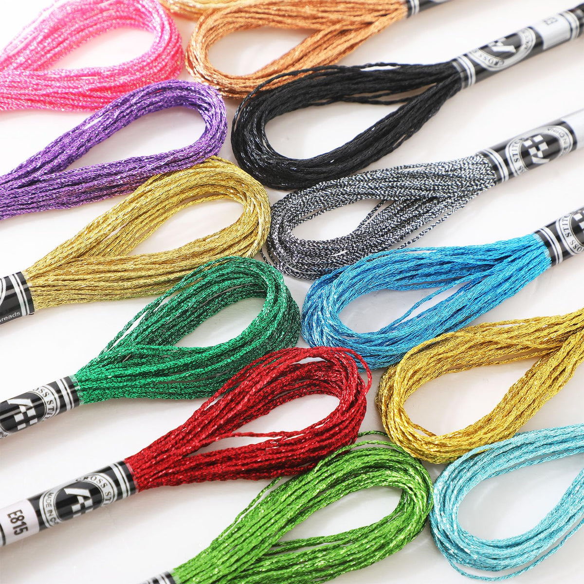57 Skeins Metallic Embroidery Floss