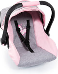 Design 67933AA Toy, Car Seat Easy Go for Neo Vario Pram with Cover, Doll Accessories, Pink, Grey with