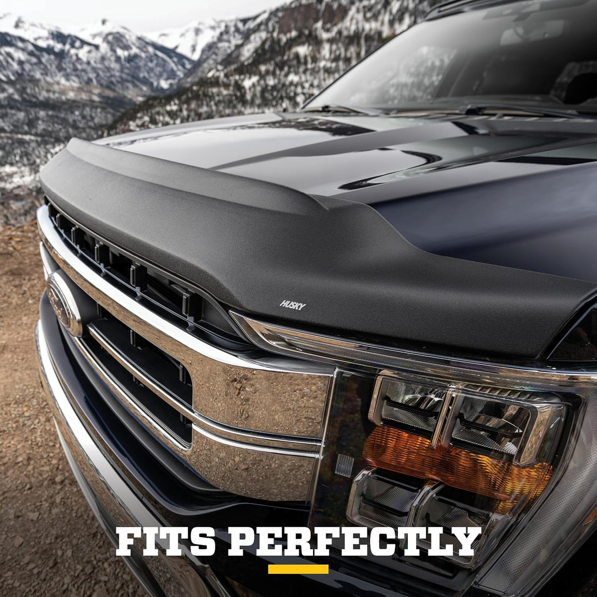 Husky Liners Aeroskin II Hood Protector Low Profile Deflector/Bug Shield | Fits 2020-2026 Jeep Gladiator, 2018-2026 Wrangler JL 2-Door, Fits UL & 4XE Models | Hood, 1-pc Textured Black - 2830148