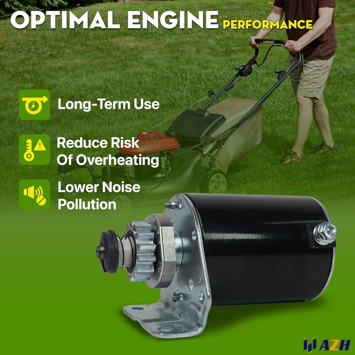 Starter Motor Replacement for Husqvarna Model YTH18542 18.5-HP Hydrostatic 42-in Riding Lawn Mower