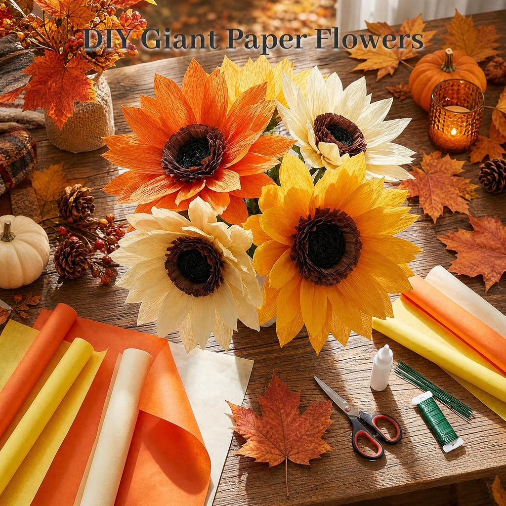 Yellow and Orange Tissue Paper 112 Sheets, 20 X 14 inch