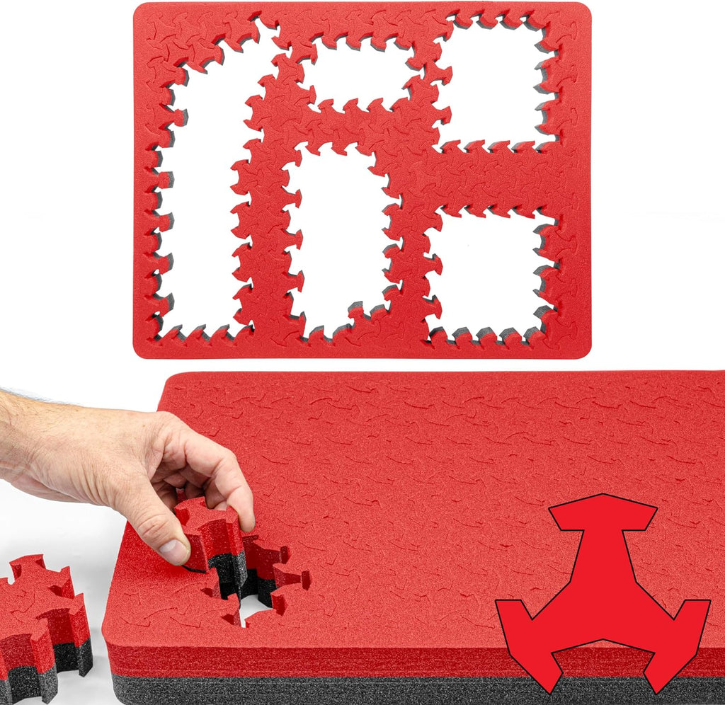 RAGAR 21.75" x 17" Reconfigurable & Reusable Protective XP Crosslinked Foam Insert For Equipment And Camera Hard