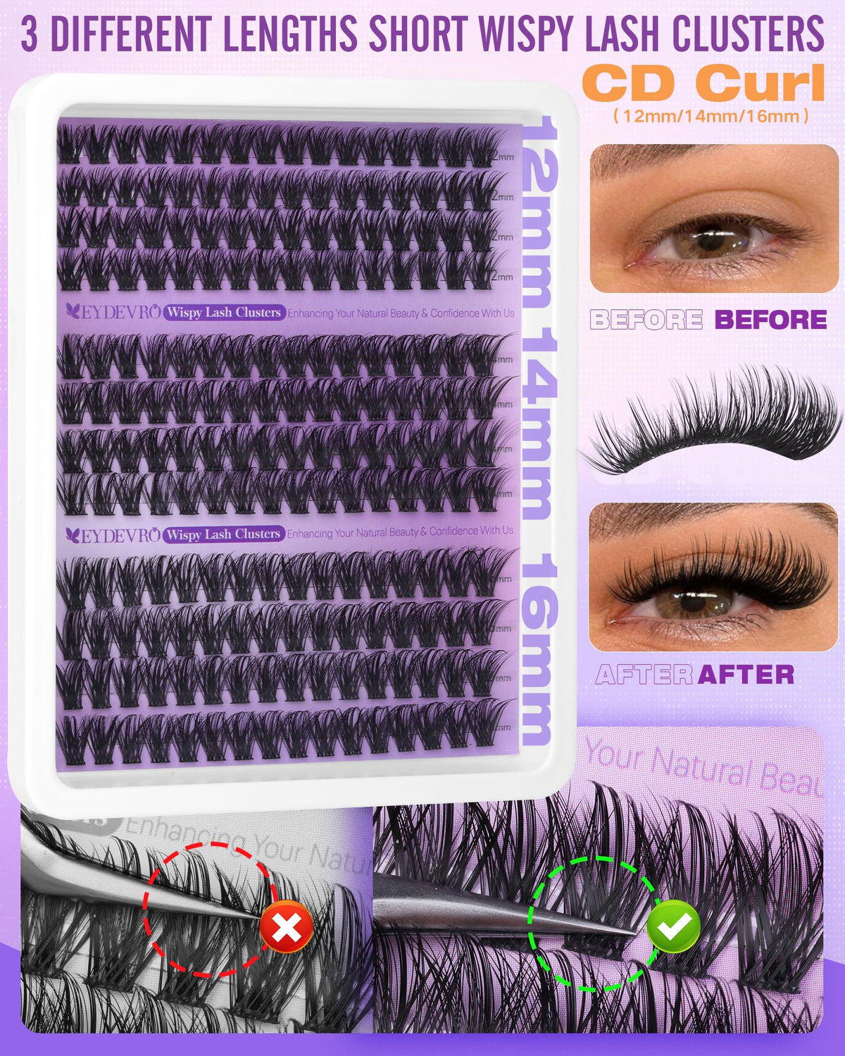 Wispy Lash Clusters Natural Eyelash Clusters DIY Lash Extensions