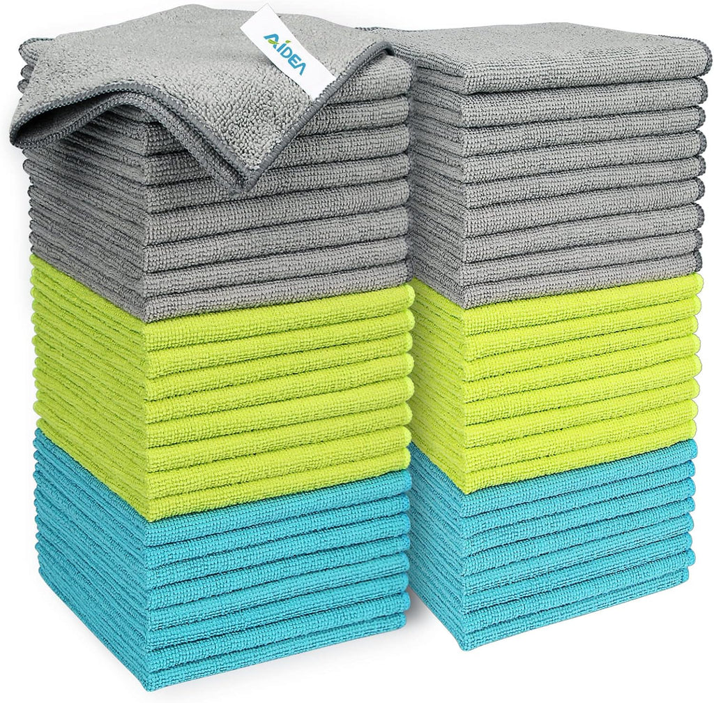 Microfiber Cleaning Cloth-50PK, Soft Microfiber Towels for Cars, Absorbent Cleaning Rags, Lint-Free Streak-Free Wash