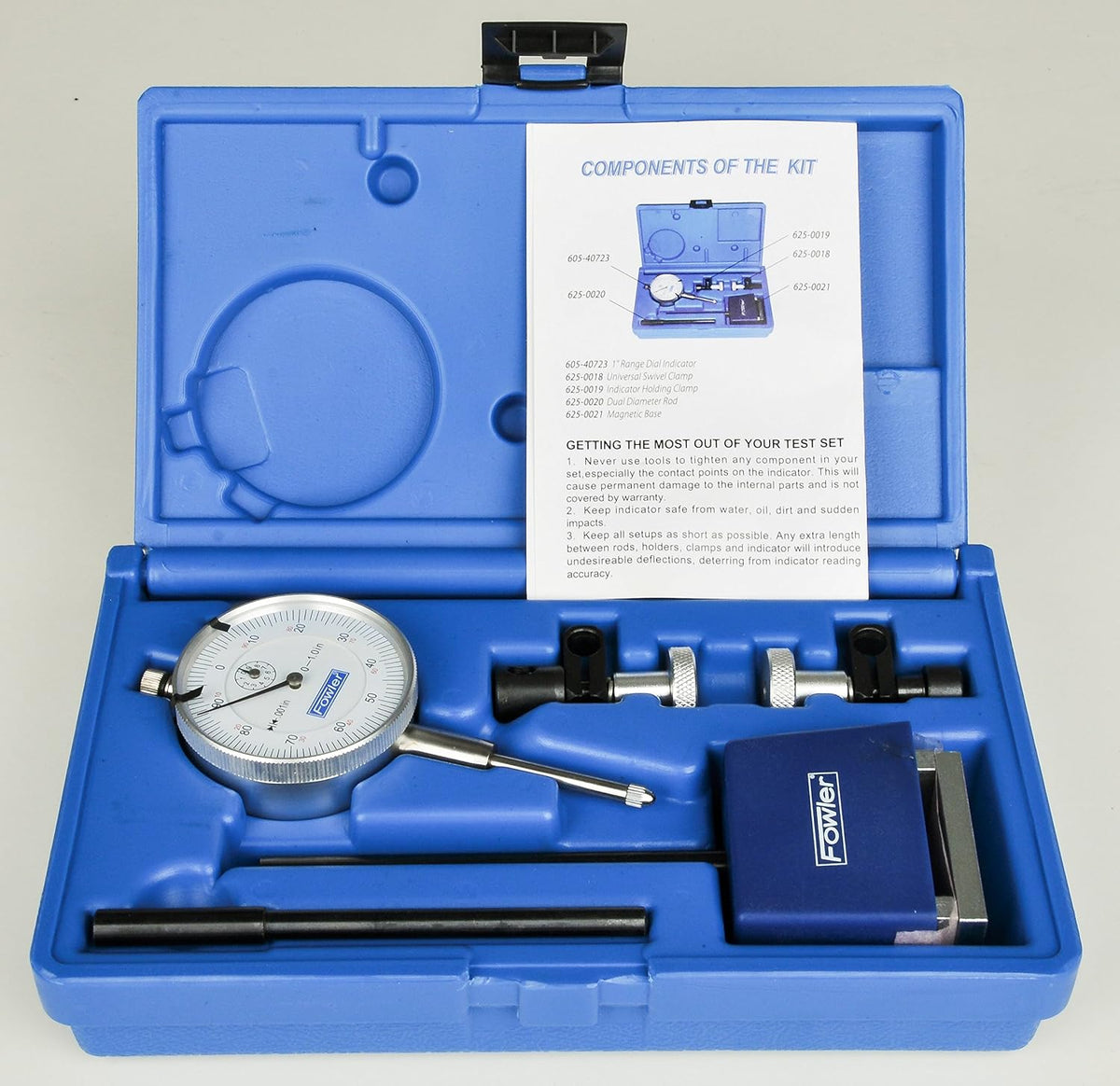 Fowler 52-520-707-0, Long Range Indicator Test Set, Magnetic Base with Fine Adjustment