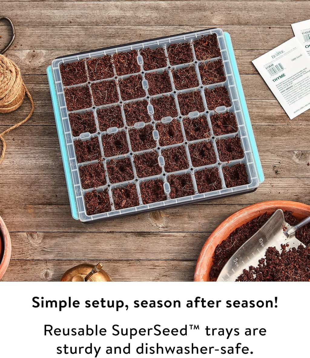 SuperSeed Seed Starting Tray | 36 Cell Reusable Seed Starter Tray | for Starting Vegetable, Flower & Herb Seeds |