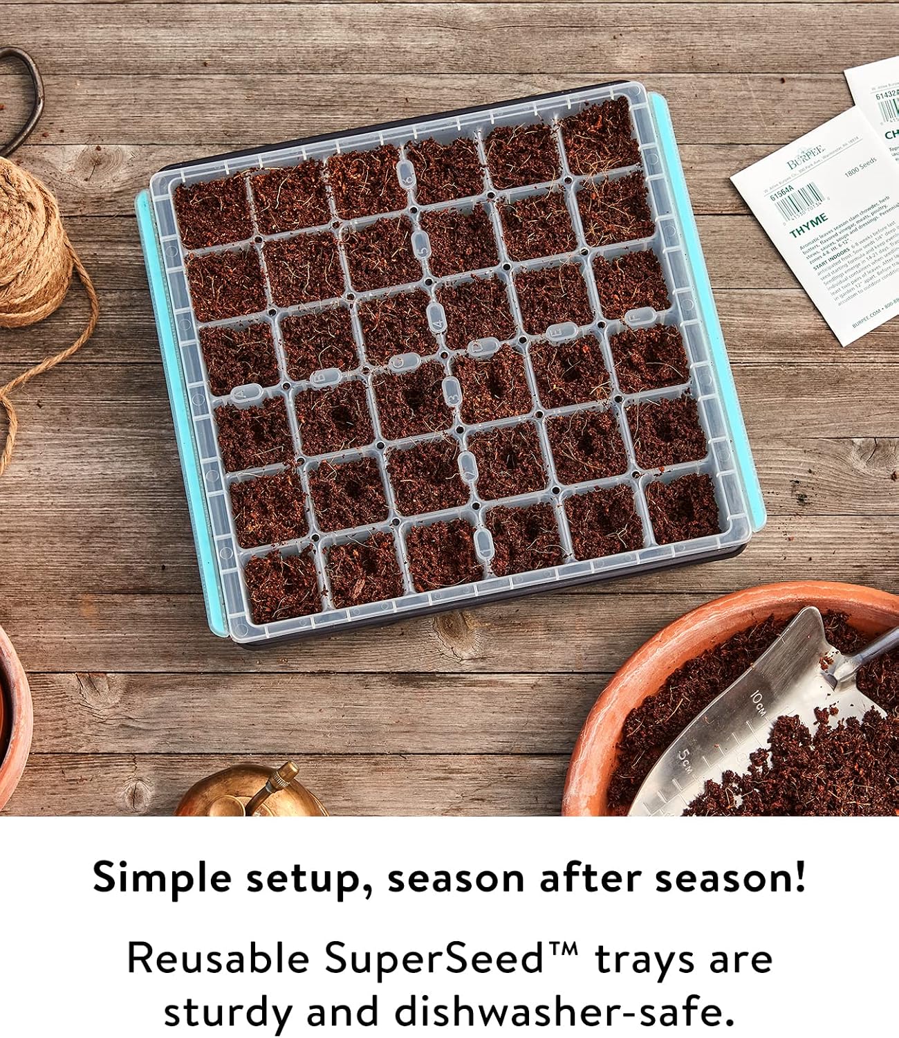 SuperSeed Seed Starting Tray | 36 Cell Reusable Seed Starter Tray | for Starting Vegetable, Flower & Herb Seeds |