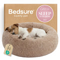 Calming Small Medium Dog Bed Donut Washable Puppy Bed,27ins Camel
