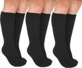 Girl's School Uniform Cotton Knee High Dress Socks 3 Pair Pack