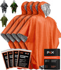 Emergency Mylar Poncho – Survival Rain Poncho with Hood – Lightweight, Compact, Reusable Emergency Blanket Poncho for