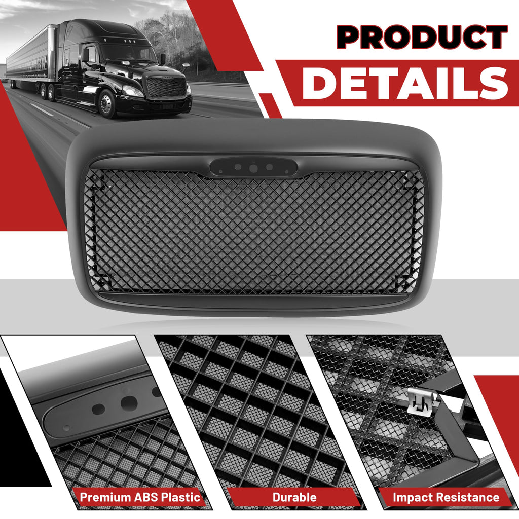 HECASA Grille Grill Compatible with 2000-2016 Freightliner Columbia