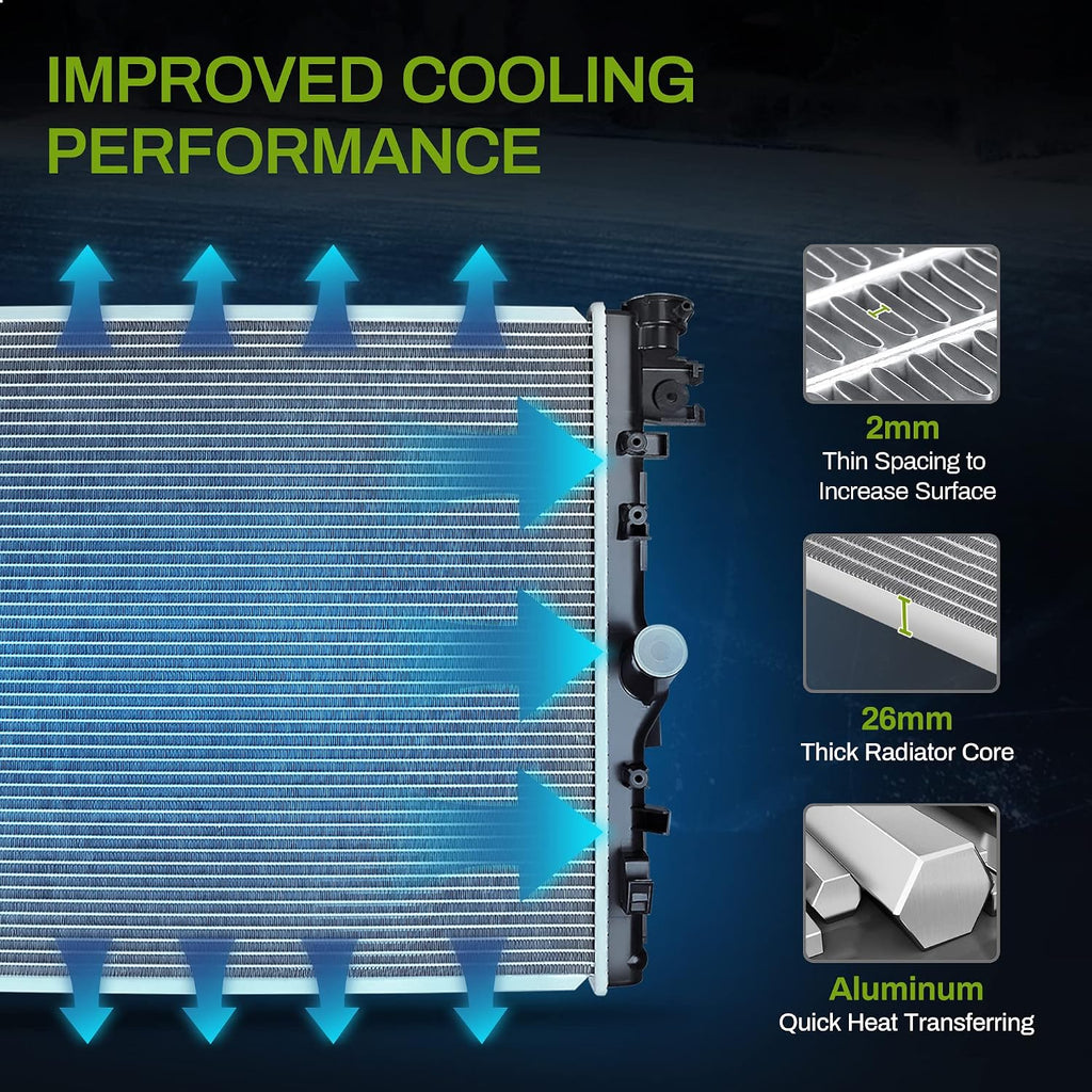 AUTOSAVER88 Radiator Compatible with 2012-2017 Jeep Wrangler 3.6L, 2007-2011 Wrangler 3.8L V6 ATRD1049