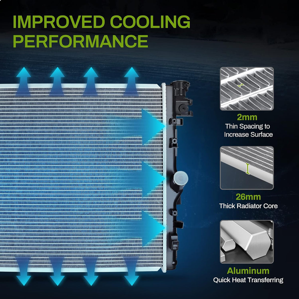 AUTOSAVER88 Radiator Compatible with 2012-2017 Jeep Wrangler 3.6L, 2007-2011 Wrangler 3.8L V6 ATRD1049