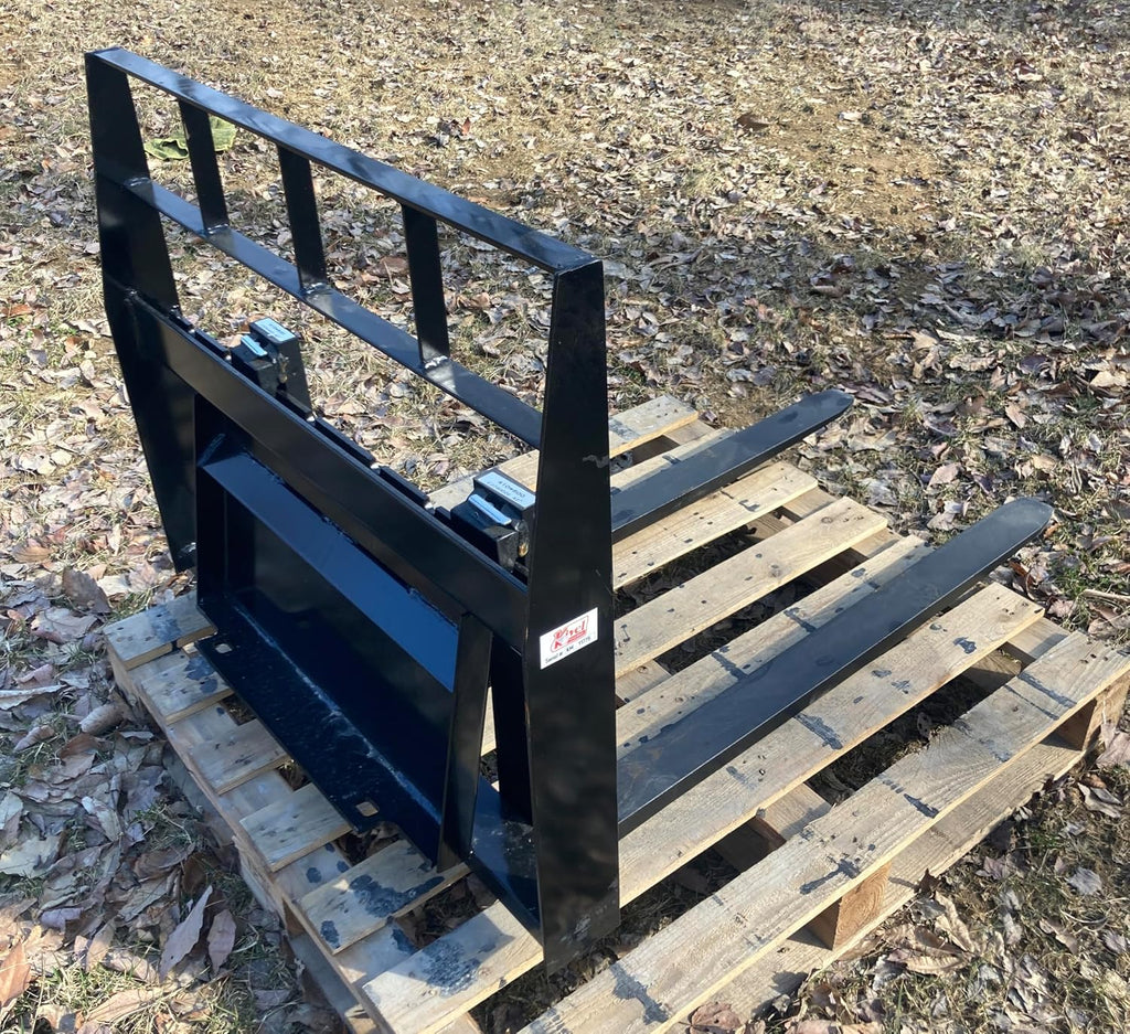2000LB Pallet Forks Attachment-Dingo Style Mount Plate-42" Adjustable | Dingo Mount Material Handling Attachment