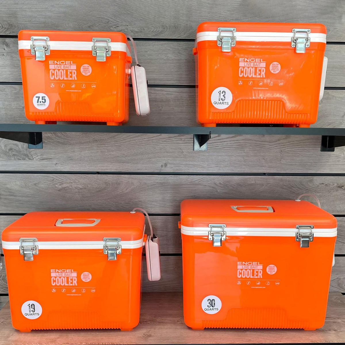 Live Bait Cooler Box with 2nd Gen 2-Speed Aerator Pump - Portable Fishing Station & Minnow Bucket for Shrimp & Other