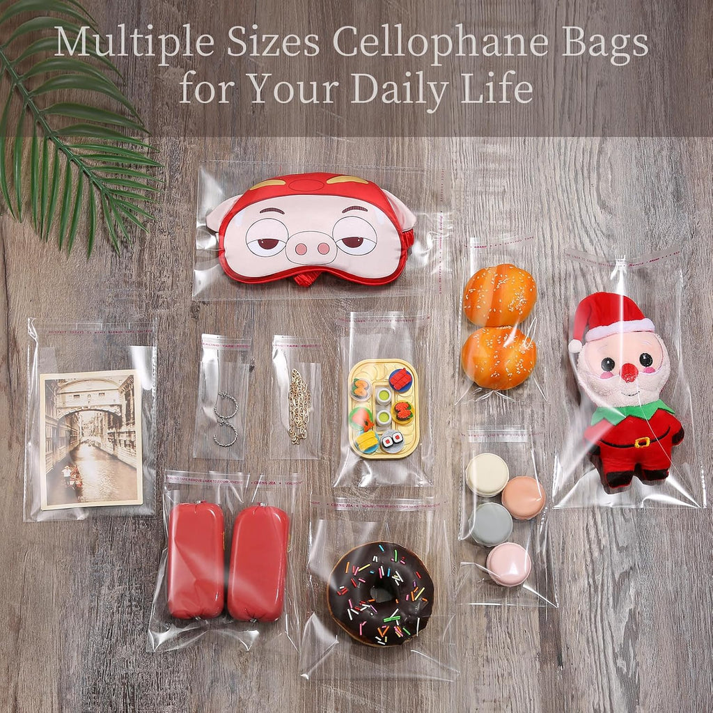 2"x4" 3.2Mil Small Self Sealing Cellophane Bags 400Pcs Jewelry Bags