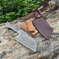 Damascus Knife Making Kit - DIY Handmade Knife Set Includes Meat Cleaver Blank, Steel Blade, Pins, Handle Scales and