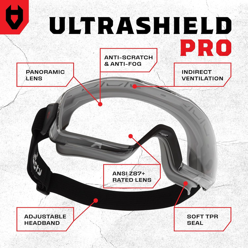 Anti Fog Safety Goggles Over Glasses For Men And Women — ANSI Z87.1 Premium Anti Scratch & UV380 — Eye Protection