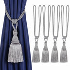4 Pack Curtain Tiebacks Tassel Drapery Tie-Backs Rope Holdbacks