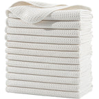 340 GSM Microfiber Waffle Kitchen Dish Tea Towel, 16x28 in, 12 Pack