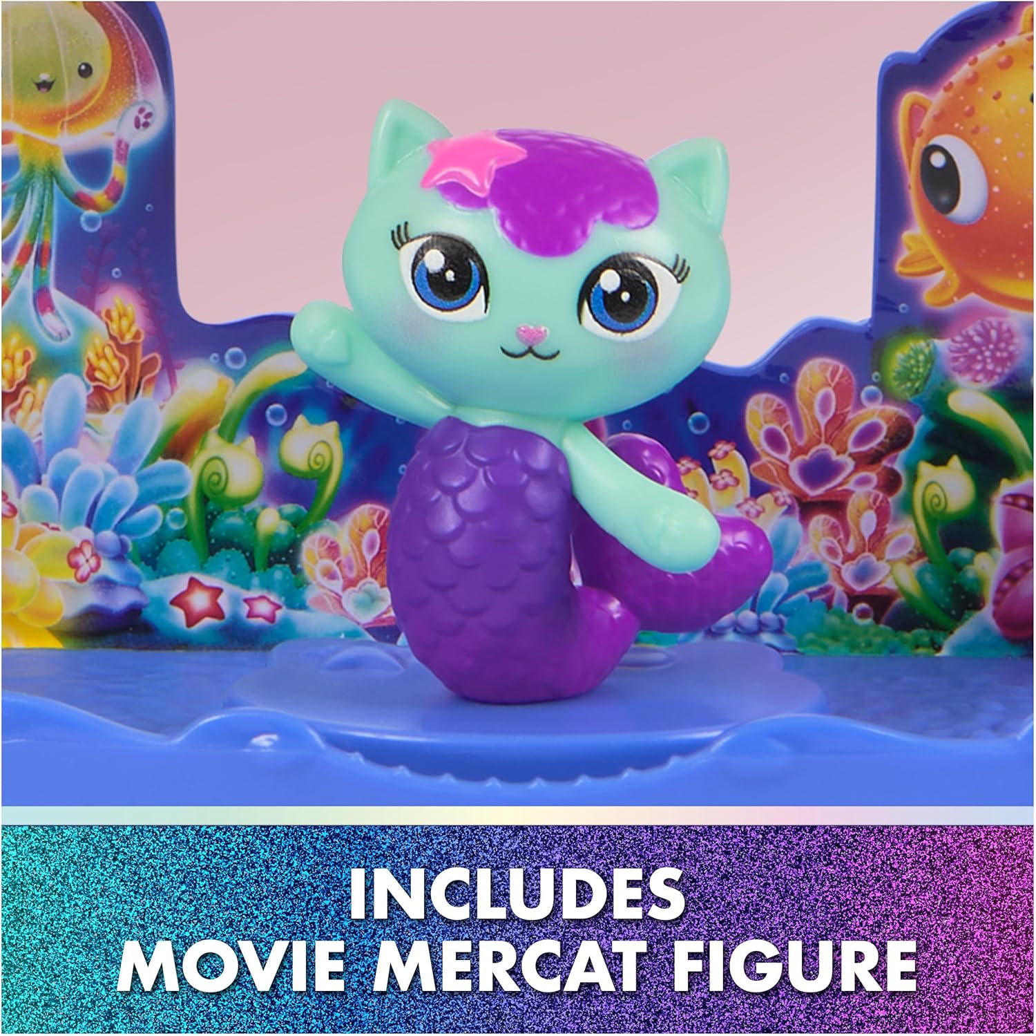 Gabby's Dollhouse: The Movie, MerCat's Spa-wesome Bathroom, Toy Figure, Dollhouse Accessories & Surprise Toy, Kids