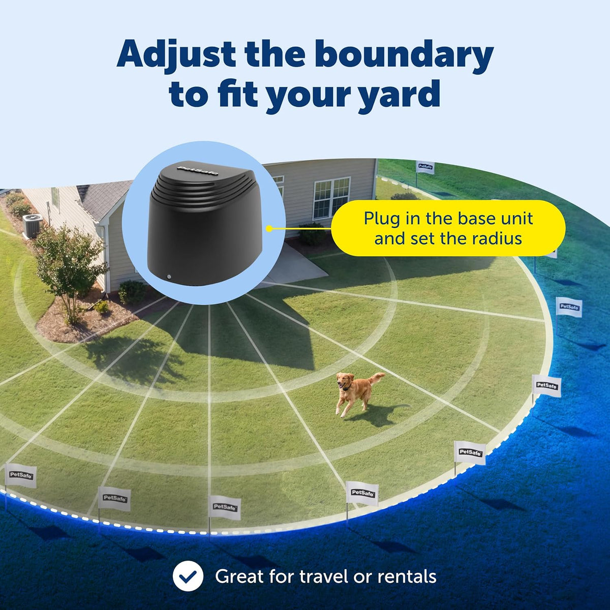 Stay & Play Compact Wireless Dog Fence, Up to 3/4 Acre