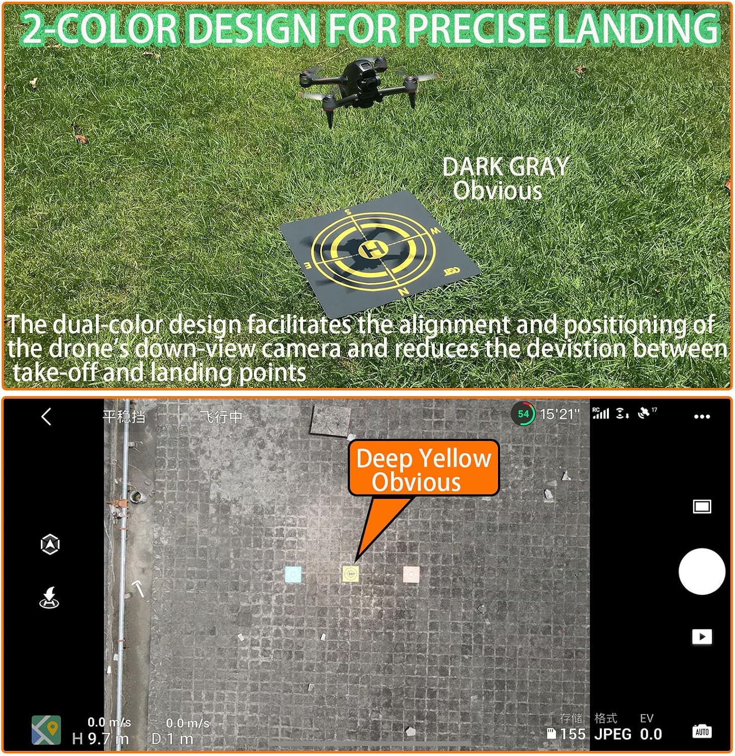 Drone Landing Pad Universal Waterproof Weighted Portable Fast-Foldable Helipad Launch for DJI Mavic 3 Pro/Mini 2