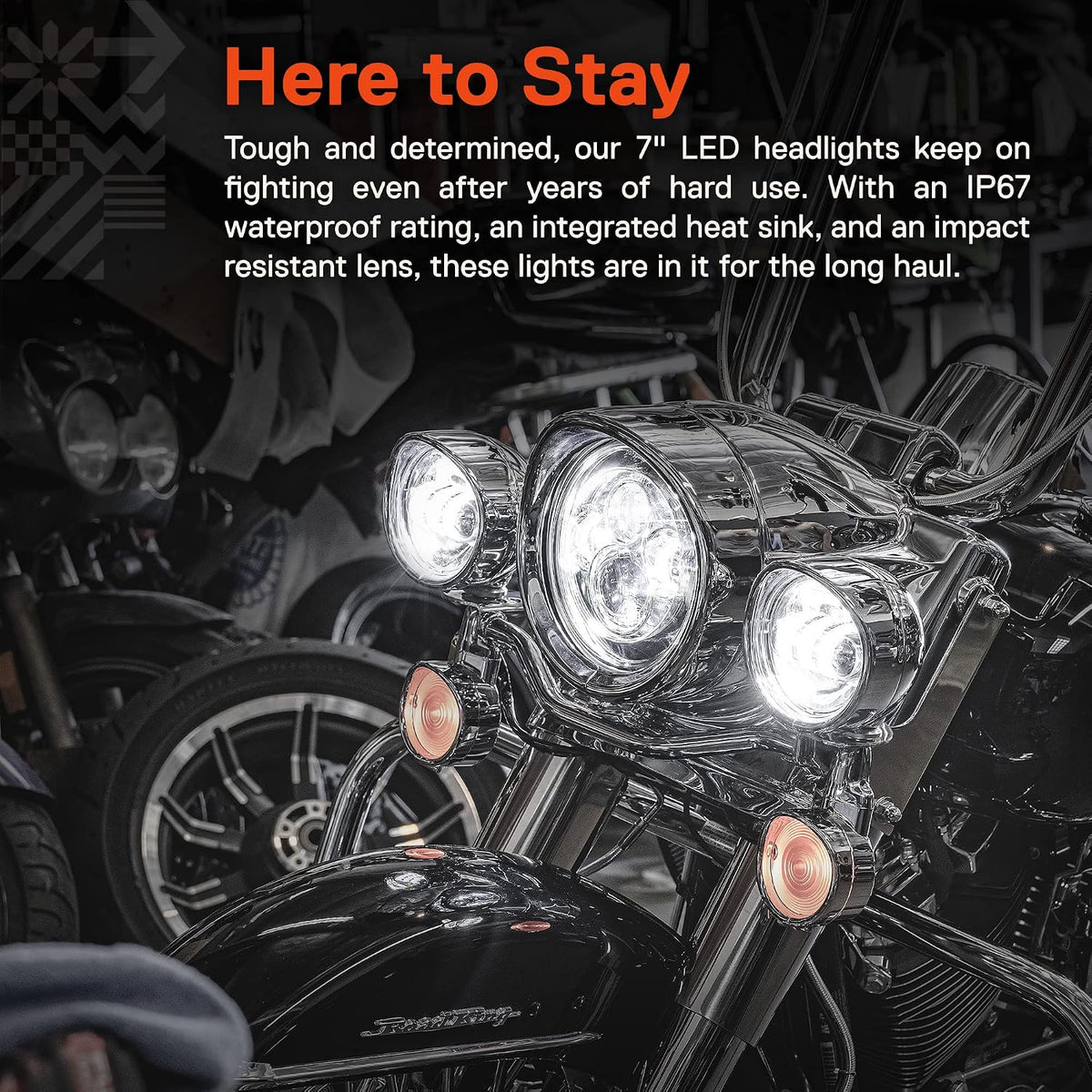 TRUE MODS 7 Inch Halo LED Headlight for Harley Davidson Daymaker Motorcycle