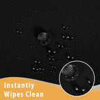 Black Tablecloth Fitted for 6ft Rectangle Table - Water Resistant Polyester Table Cover for Indoor/Outdoor Use, 72x30