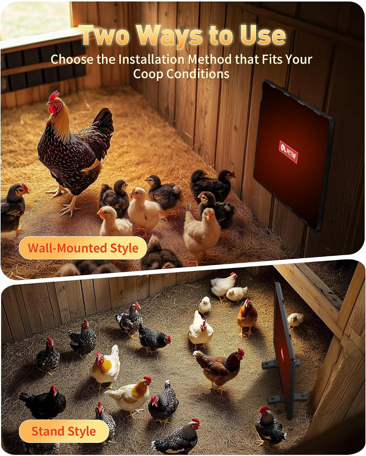 Chicken Coop Heater 140 Watts Radiant Heat Chicken Heater Energy Efficient Design Safer Than Brooder Lamps Heater for