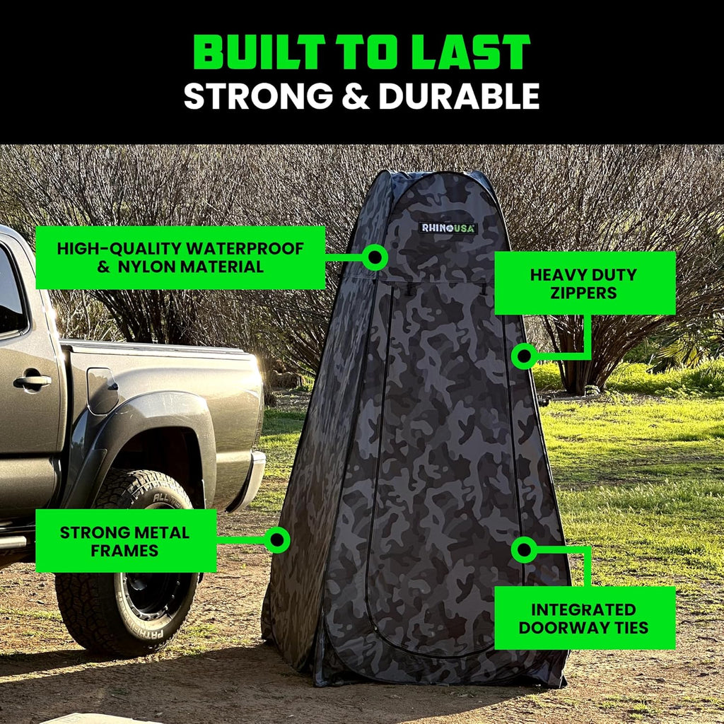 Pop-Up Privacy Changing Tent - Portable Camp Shower & Toilet | Outdoor Rain Shelter for Beach & Camping. Lightweight