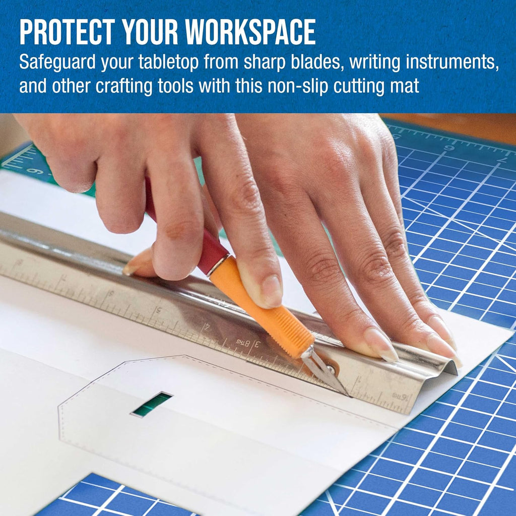 18"x24" Self-Healing Cutting Mat 5-Ply Pink/Blue | Double-Sided Pink/Blue Craft Mat, Non-Slip Cutting Mats for