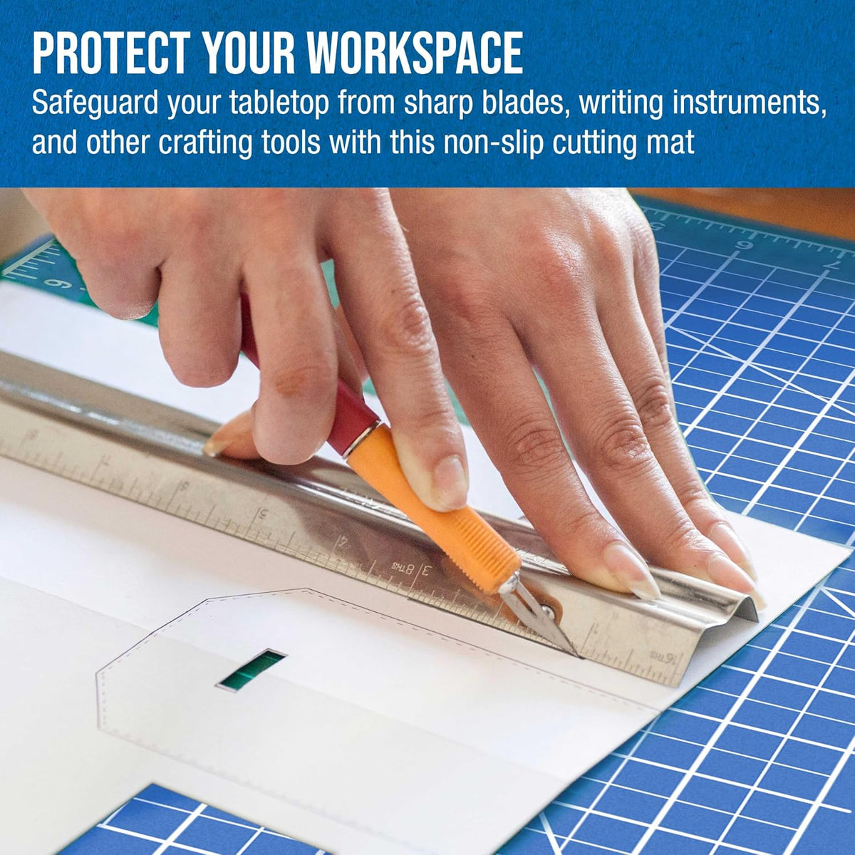 18"x24" Self-Healing Cutting Mat 5-Ply Pink/Blue | Double-Sided Pink/Blue Craft Mat, Non-Slip Cutting Mats for