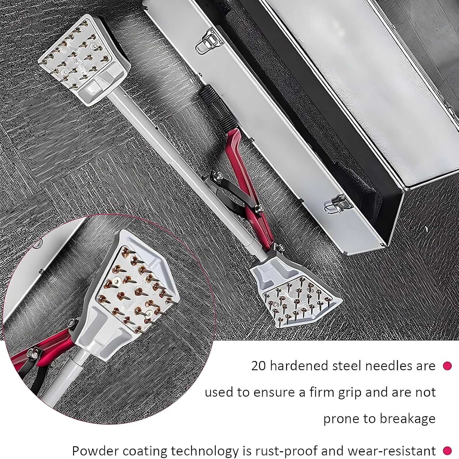 Carpet Stretcher Knee Kicker, Knee-Less Installation Tool with Rubber Handle, Provides a Firm Grip, It Can Also Be