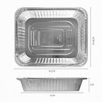 100 COunt Disposable 9 x 13 Aluminum Foil Pans Heavy Weight Half Size Deep