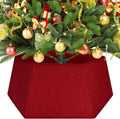 Christmas Tree Skirt 26’’ Christmas Tree Skirts Collar Stand, Foldable Christmas Tree Ring for Artificial Trees