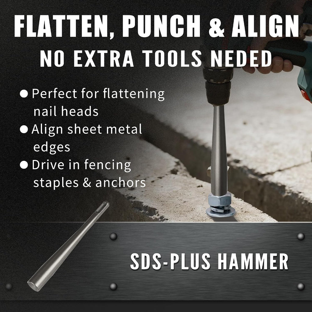SDS Plus Wedge Anchor Setter – Concrete Anchor Setting Tool for Wedge Anchors and Rebars