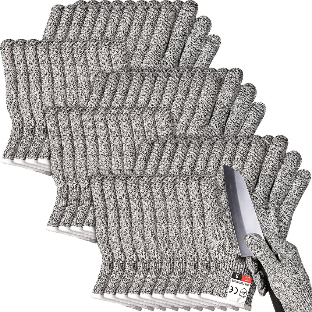 15 Pairs Cut Resistant Gloves Level 5, Safety, Medium