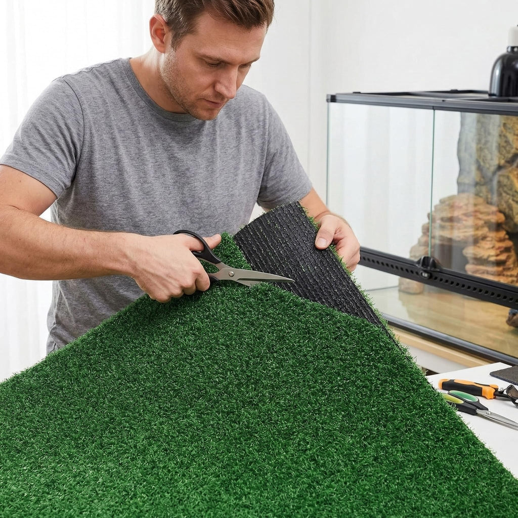 Turtle Basking Platform Artificial Grass Anti-Slip Turf Mat