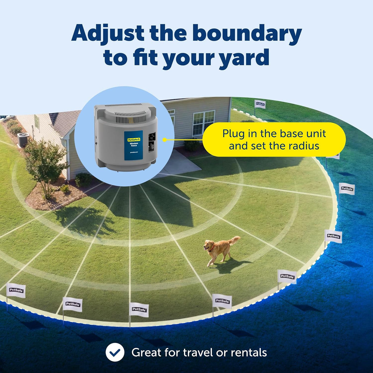 Wireless Pet Containment System, Up to 1/2 Acre