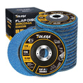 Zirconia Flap Disc 80 Grit High Density, 4-1/2 x 7/8-Inch, Type 29, 10-Pack