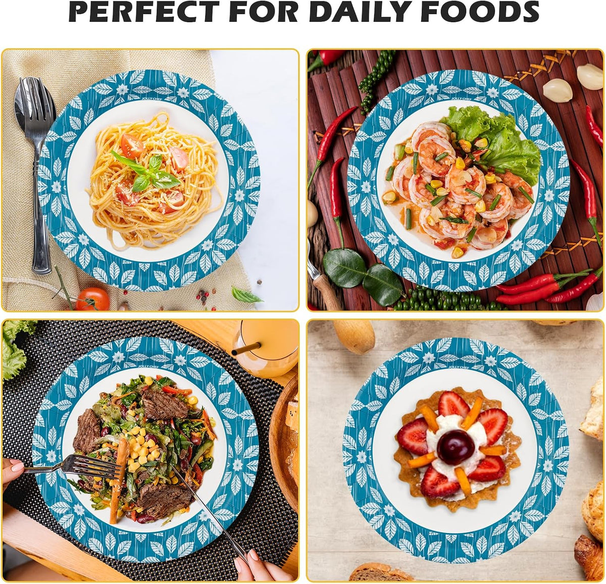 10 inch 140 Pack Disposable Paper Plates