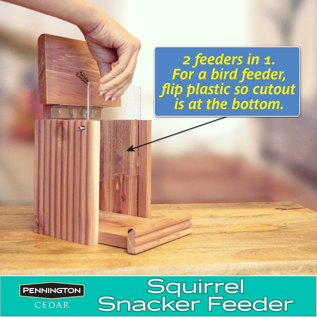 Cedar Squirrel Snacker Feeder, Squirrel Feeder, 2.75 LB