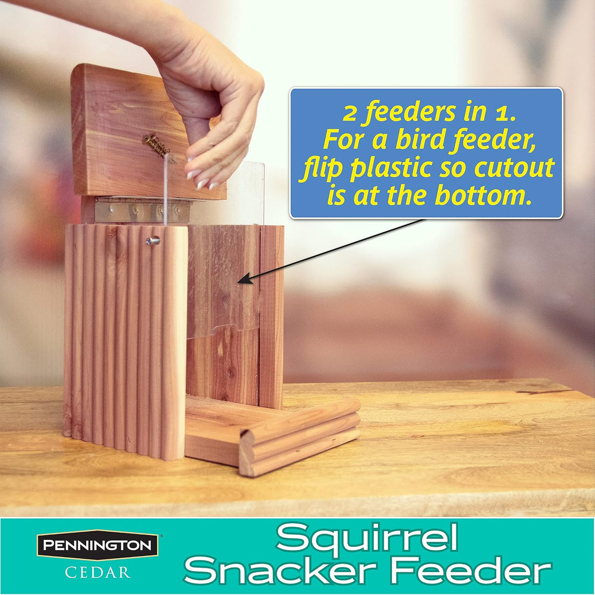 Cedar Squirrel Snacker Feeder, Squirrel Feeder, 2.75 LB
