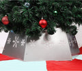 Metal Christmas Tree Ring, Christmas Tree Collar with Printed Snowflake, Willow Tree Skirt Base Stand for Christmas