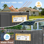 Package Delivery Box for Outside with Sign, 48 Gallon Storage with Lockable Secure, Large Double Wall Resin Outdoor