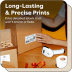 2" X 0.5" Direct Thermal Printer Labels (28800 Count, 12 Rolls)