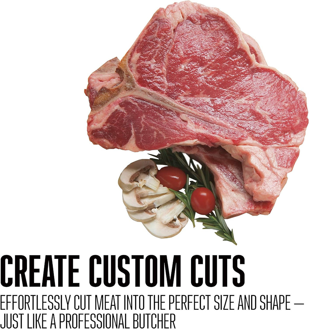 Butcher Meat and Bone Saw with 22 Inch Stainless Steel Serrated Blade with Quick Release Handle (47-2201)